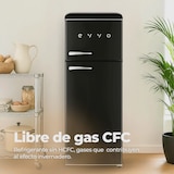 thumbnail of EVVO Frigorífico 2 puertas F45 Retro Negro, refrigerador 170 litros, congelador 45 litros, Crisper Zone