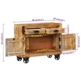 thumbnail of vidaXL Dressoir 80x30x65 cm massief ruw mangohout