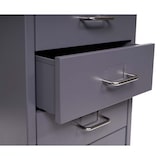 thumbnail of Rollcontainer Boston T851, Schubladenschrank Stahlschrank, 69x28x41cm 6 Schubladen ~ dunkelgrau