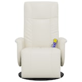 thumbnail of vidaXL Massagesessel mit Fußteil Creme Kunstleder
