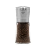 thumbnail of BISETTI - La Spezia, Macina Pepe in vetro e acciaio, con macina professionale altamente specializzata, h 14,5 cm, pieno con pepe nero classico