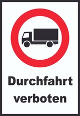 thumbnail of Durchfahrt verboten LKW Symbol Schild A1 (594x841mm)