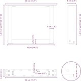 thumbnail of Helloshop26 - Set aus 2 U-förmigen Couchtischbeinen 40 x 30 cm mit verstellbaren Nivellierfüßen modernes Design schwarzer Stahl 02_0057372