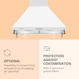 thumbnail of Victoria Dunstabzugshaube 60cm Retro-Design 644,5m³/h 2 LED-Lampen Weiß