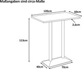 thumbnail of Bistrotisch Baumkante massiv 120 x 60 cm Akazie naturfarben Doppelsäulengestell schwarz IAN