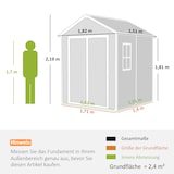thumbnail of Outsunny-Gartenhaus-182L x 151B x 219H cm-Grau