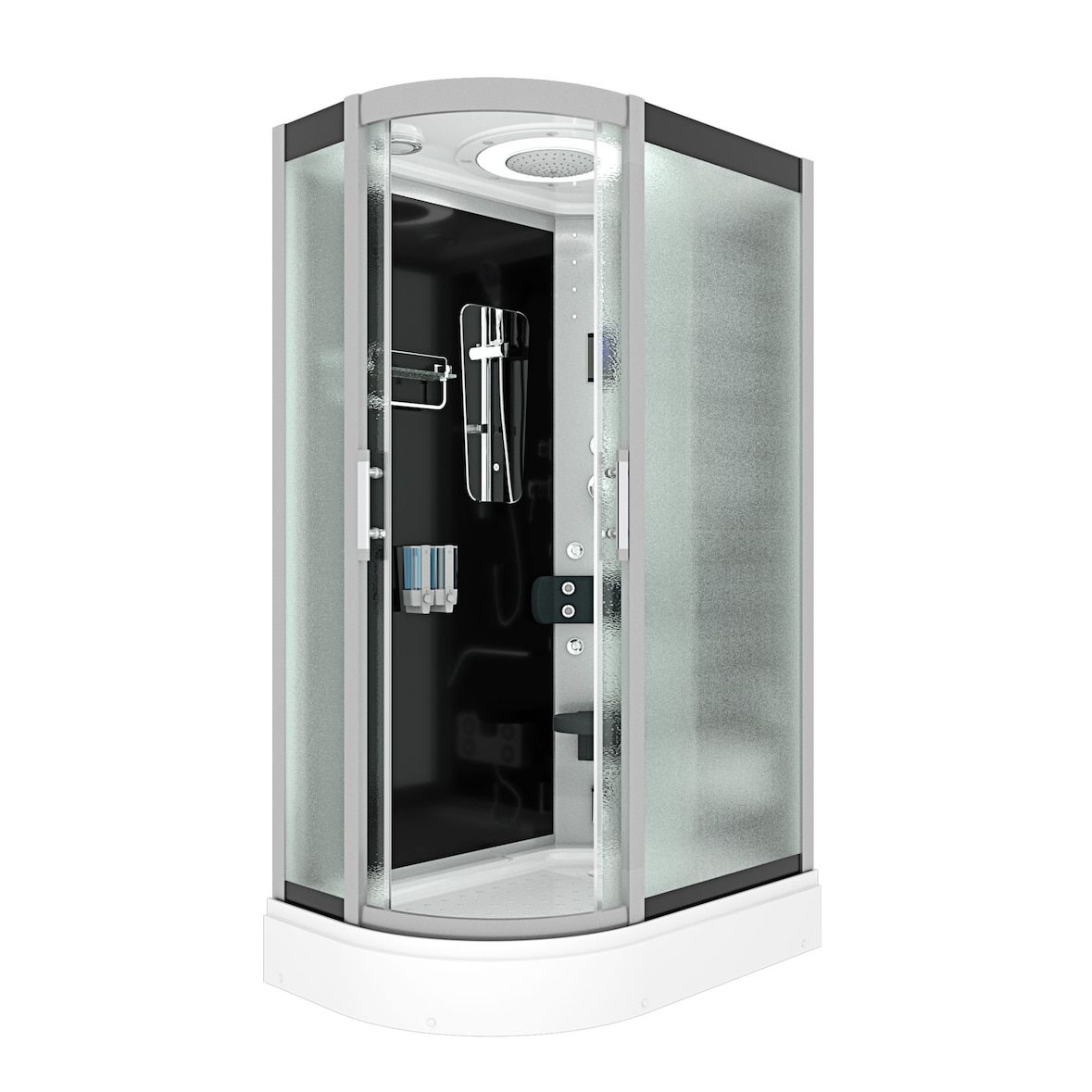 Dampfdusche Sauna Dusche Duschkabine D60-73M2L 120x80 cm ohne 2K Scheiben Versiegelung