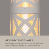 thumbnail of Goldflame Style Terrassenheizstrahler 11,2 kW 360°-Blick mobil Weiß / Silber-Metallic