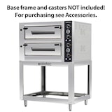 thumbnail of Forno elétrico de pizza para 4 + 4 pizzas 34 cm Ø, 2 câmaras 70 x 70 x 14 cm, gama de temperaturas: 50-450°C, 9,7 kW, 400 V, 11454 Vaiotec