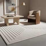 thumbnail of Teppich Balkon 3D-Effekt Pflegeleicht Waschbar Strapazierfähig Terrasse Küche Creme 280x370 cm OEKO-TEX Gekettelt – ORTLER von Kadima Design