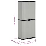 thumbnail of vidaXL Garten-Lagerschrank mit 3 Böden Grau & Schwarz 68x40x168 cm