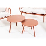 thumbnail of Set da giardino in resina e acciaio con cuscini 10 cm, Elegante salotto da esterno per terrazze, verande, giardino - Bellagio - Terracotta