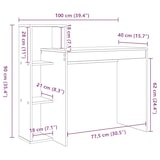 thumbnail of vidaXL Schreibtisch Beton Grau 100 x 40 x 90 cm Holzwerkstoff