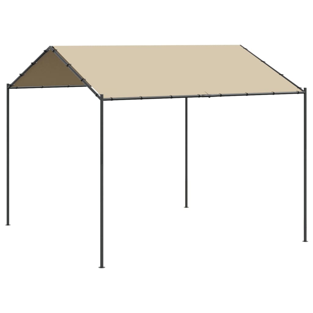 vidaXL Gartenpavillon Beige 3x3 m Stahl und Stoff