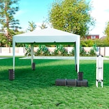 thumbnail of Gazebo Pieghevole Idrorepellente 3x3 M Da Giardino Con 4 Sacche Per Pesi E Sacca Di Trasporto Struttura Acciaio Copertura 160 gr/m² Bianco