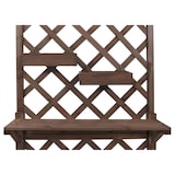 thumbnail of Canteiro elevado HWC-P68, plantador/caixa de flores treliça suporte treliça caixas suspensas madeira FSC® 135x70x30cm ~ castanho