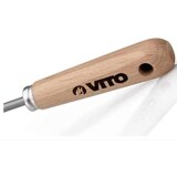 thumbnail of Balai de jardin à gazon 8 dents 13Cm Manche bois Inox et Fer forgés à la main VITO