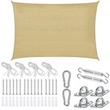 thumbnail of tectake Sonnensegel Sunny, wetterfestes HDPE-Material mit UV-Schutz - 2 x 3 m Sand