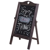 thumbnail of Reclamebord HWC-E51, krijtbord, 66x37x27cm Shabby-Look Vintage ~ grijsbruin