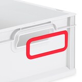 thumbnail of PROREGAL SuperSparSet 10x Eurobox NextGen Color mit Auflagedeckel & Verschlüsse, HxBxT 17x30x40cm, 16L, Grau, Griffe rot zu, Eurobehälter, Box