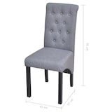 thumbnail of Chaises à manger lot de 4 gris clair tissu Modèle Urelis