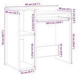 thumbnail of vidaXL Schreibtisch mit Regalen Weiß 84x40x78 cm Holzwerkstoff