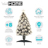 thumbnail of WellHome - Árvore de Natal de fibra óptica com 95 luzes LED brancas quentes e 8 funções de cores H.90cm