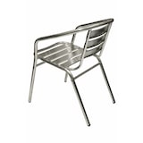 thumbnail of Sedia impilabile in alluminio da esterno cortile giardino bar e pub con braccioli Alu