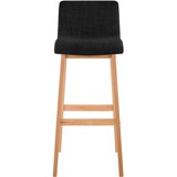 thumbnail of Conjunto de 2 bancos de bar Hover tecido Natura cinza escuro