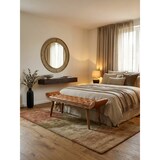 thumbnail of Sitzbank Echtleder / Massivholz Bank Braun 125x50x38 cm Chesterfield, Design Polsterbank Flur, Lederbank Bettbank 2 Personen, Flurbank