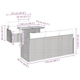 thumbnail of vidaXL 6-teiliges Garten Sofa Set mit Kissen Beige aus Poly Rattan Akazie