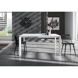 thumbnail of BRAXTON Tavolo Da Pranzo Moderno Di Design Allungabile Cm 90x90/150 Bianco Per Interno Casa Cucina Sala Da Pranzo Ristorante colore Bianco