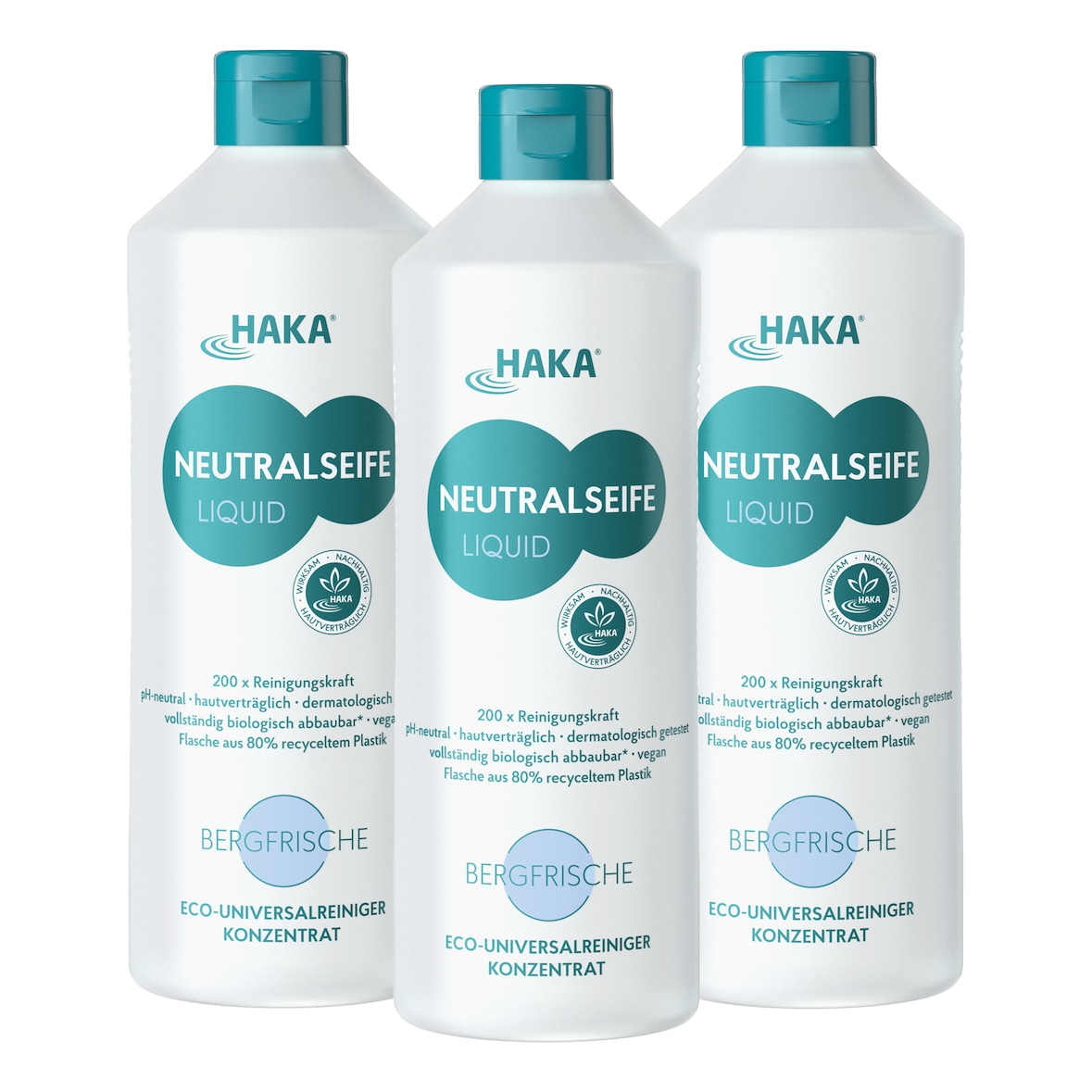 HAKA Neutralseife Liquid Bergfrische 3x1l Reinigungsmittel Allzweckreiniger