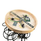 thumbnail of Licht-Erlebnisse Deckenstrahler DYK Holz Metall drehbar schwenkbar 3-flammig E14 Retro Design Deckenlampe Schlafzimmer, AD133-20-66