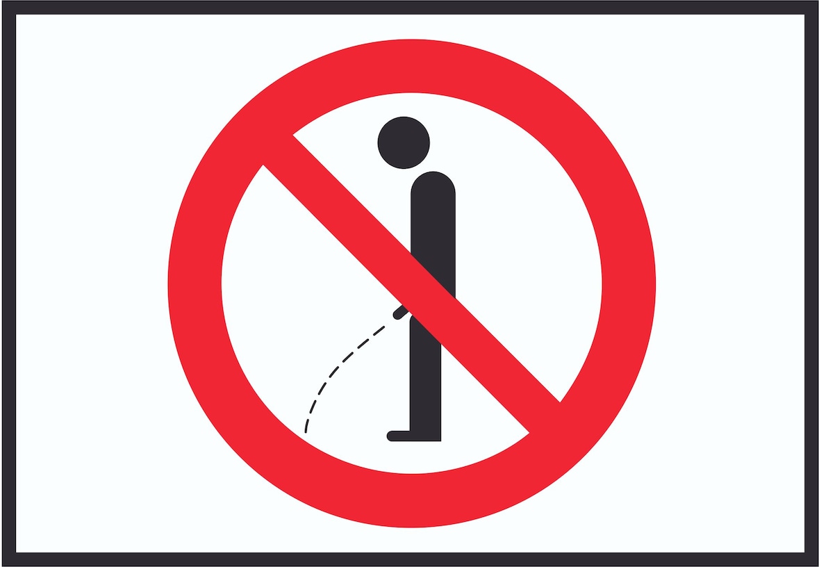 Pinkeln verboten Symbol Schild A1 (594x841mm)