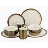 thumbnail of CreaTable Modern Industrial Weiss-gold Kombiservice 8-tlg Steinzeug