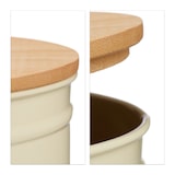 thumbnail of Relaxdays Brotkasten Retro XL, mit Bambusdeckel, runde Brotbox mit Schriftzug BREAD, HBT: 14 x 36 x 20 cm, beige/natur