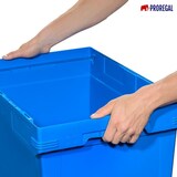 thumbnail of PROREGAL Conical Mehrweg-Stapelbehälter mit Stapelbügel Grau | HxBxT 32,3x40x60cm | 58 Liter | Lagerbox Eurobox Transportbox