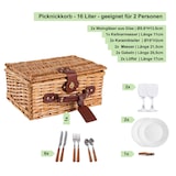 thumbnail of eGenuss Picknickkorb für 2 Personen mit Kühlfach und Zubehör - Grün