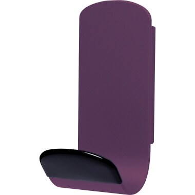 Patère Steely magnétique, 1 tête, en acier et PVC, coloris lilas