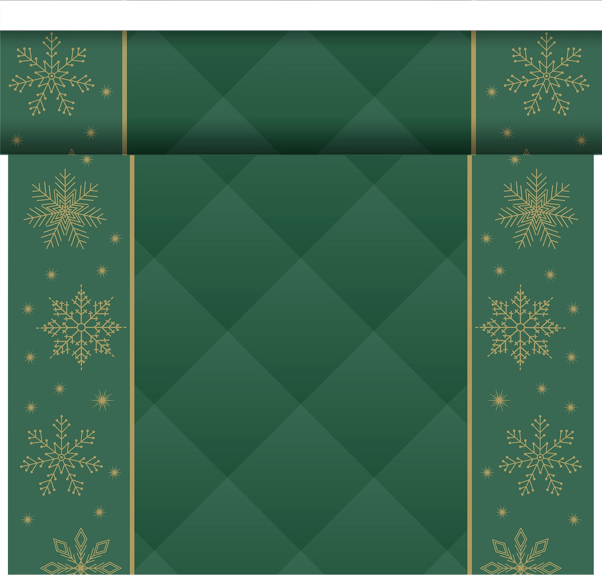 Duni Dunicel® Tête-à-Tête-Tischläufer 0,4 x 24 m Rhombus Green, 4 Stk/Krt (4 x 1 Stk)