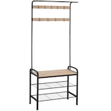 thumbnail of tectake Portemanteau - 73,5x36x184cm, Bois clair industriel, Chêne Sonoma - 404534
