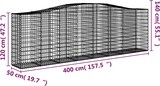thumbnail of vidaXL Gabionen mit Hochbogen 5 Stk. 400x50x120/140cm Verzinktes Eisen