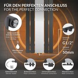 thumbnail of ML-Design Badheizkörper Flach 1200x450 mm Anthrazit | Spiegel, Mittelanschluss, Vertikal, Paneelheizkörper inkl. Montage-Set