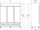 thumbnail of GastroHero Getränkekühlschrank ECO 1500 mit Klapptüren, LED-Leuchtaufsatz & Innenbeleuchtung, schwarz