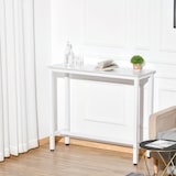 thumbnail of Mesa de Bar Mesa de Comedor con Superficie de Granos de Mármol Estructura de Acero Estilo Moderno para Cocina Bistro Cafetería 120x40x100 cm Blanco