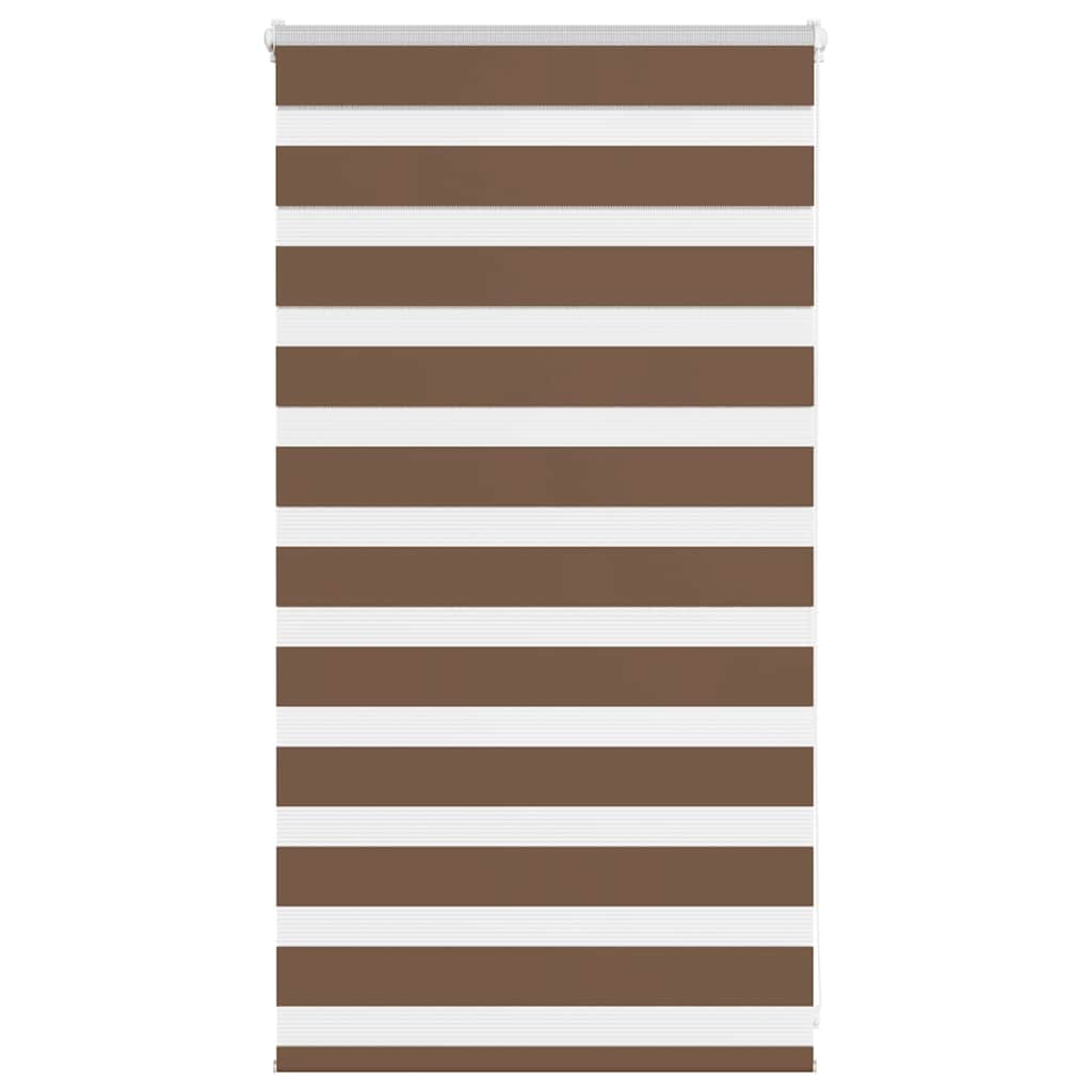 vidaXL Doppelrollo Braun 80x100 cm Stoffbreite 75,9 cm Polyester