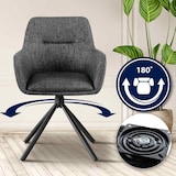 thumbnail of Set van 2 Eetkamerstoelen Tipton donkergrijs