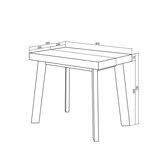 thumbnail of Consolle allungabile, Tavolo consolle allungabile, 140x90x73cm, Per 6 persone, Gambe in legno, Stile moderno, Nero _ 187_49