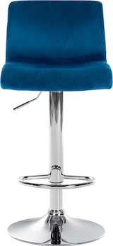 thumbnail of Barhocker Hover Samt blau/Metall in Chromoptik